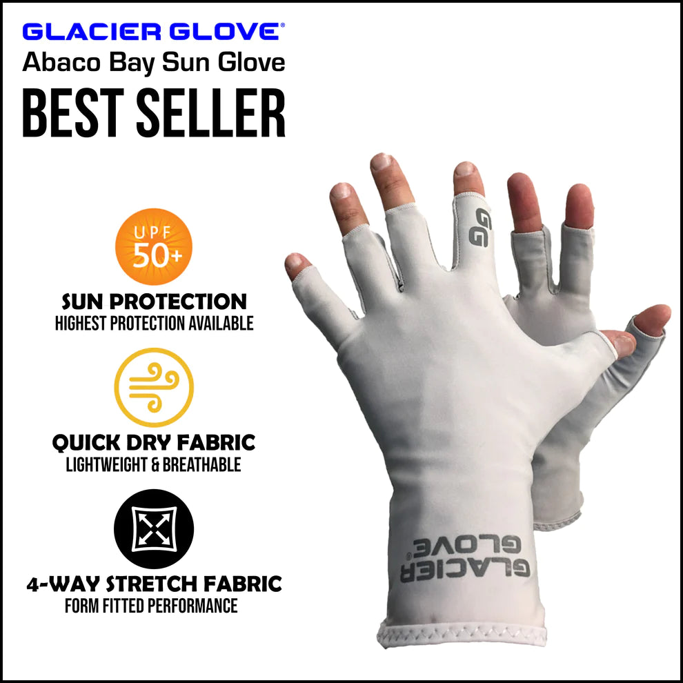 Glacier Glove Abaco Bay Sun Glove - Gray