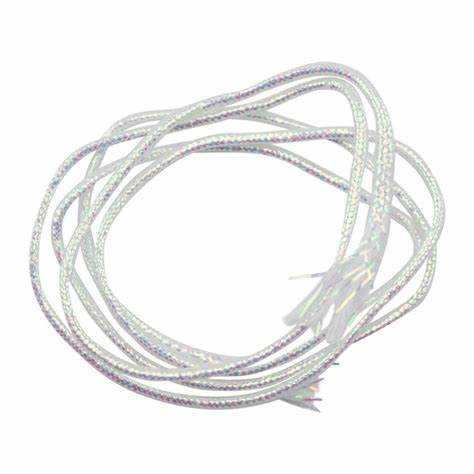 Holo mylar cord -Sm - Silver