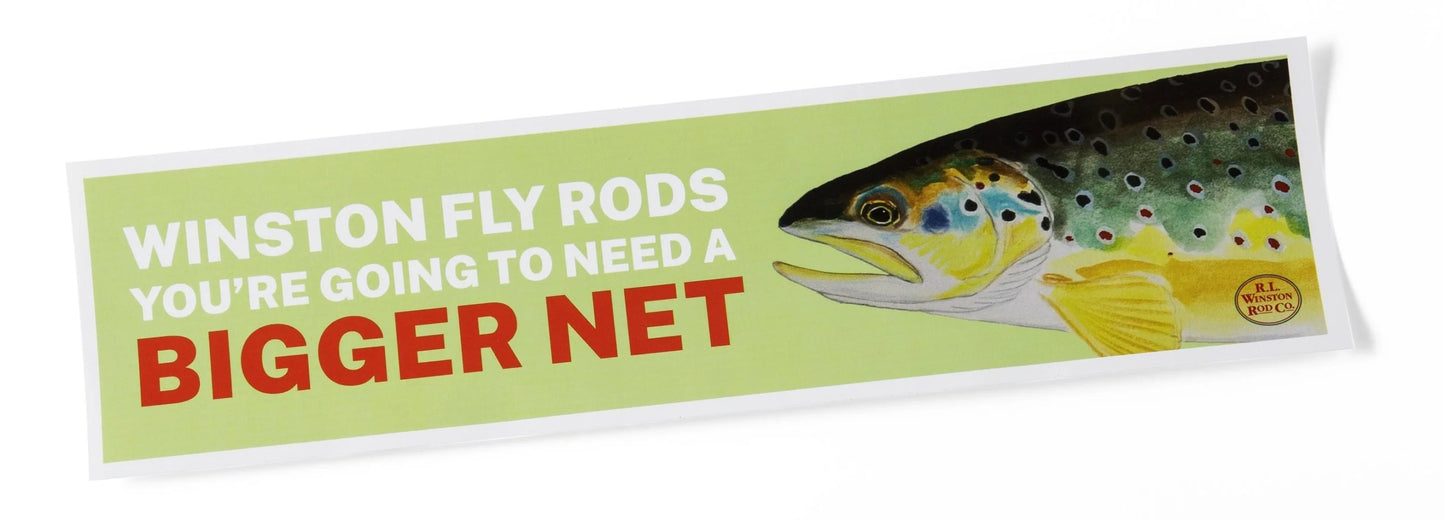 Winston Bigger Net Bumper Sticker 11.5x3"