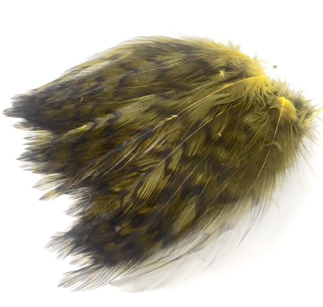 Barred Strung Neck Hackle - Olive