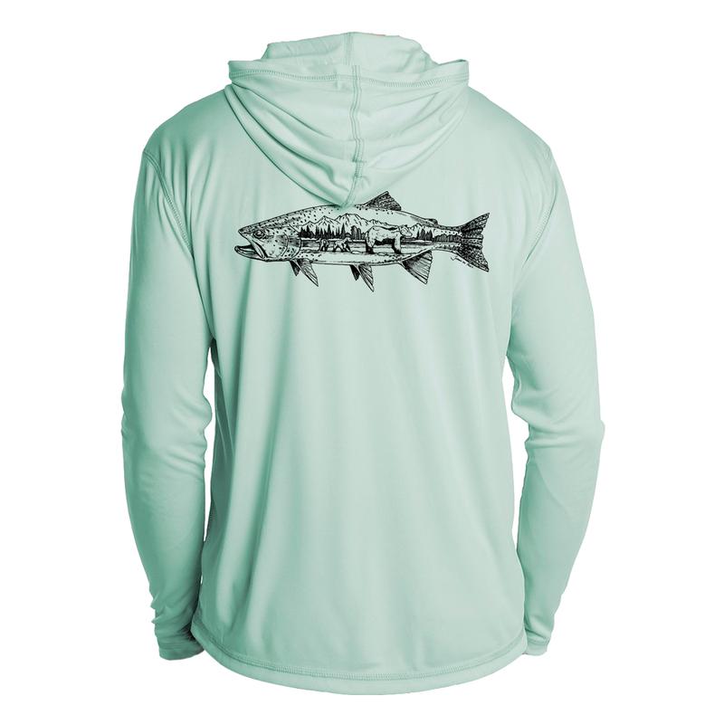 Rep Your Water Grizzly Trout Sun Hoody XL