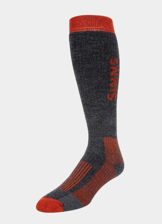 Simms M's Merino Midweight OTC Sock Carbon