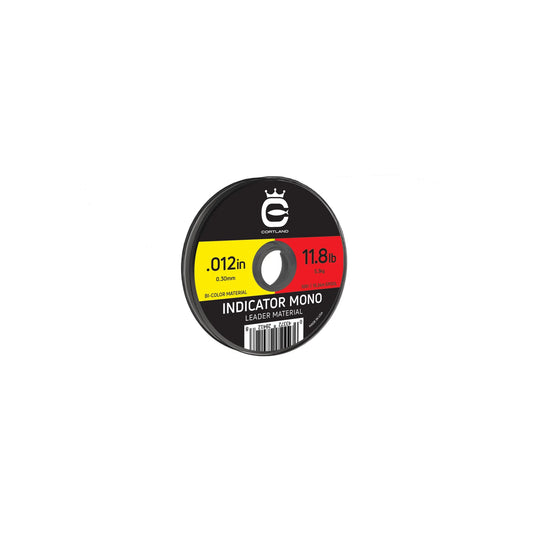 Cortland Indicator Mono Leader Material Bi Color Yellow/Red .008" 7.2lb