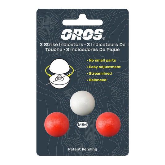 Oros 3-Pack RED/WHITE Strike Indicator - MEDIUM