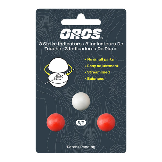 Oros 3-Pack RED/WHITE Strike Indicator - SMALL