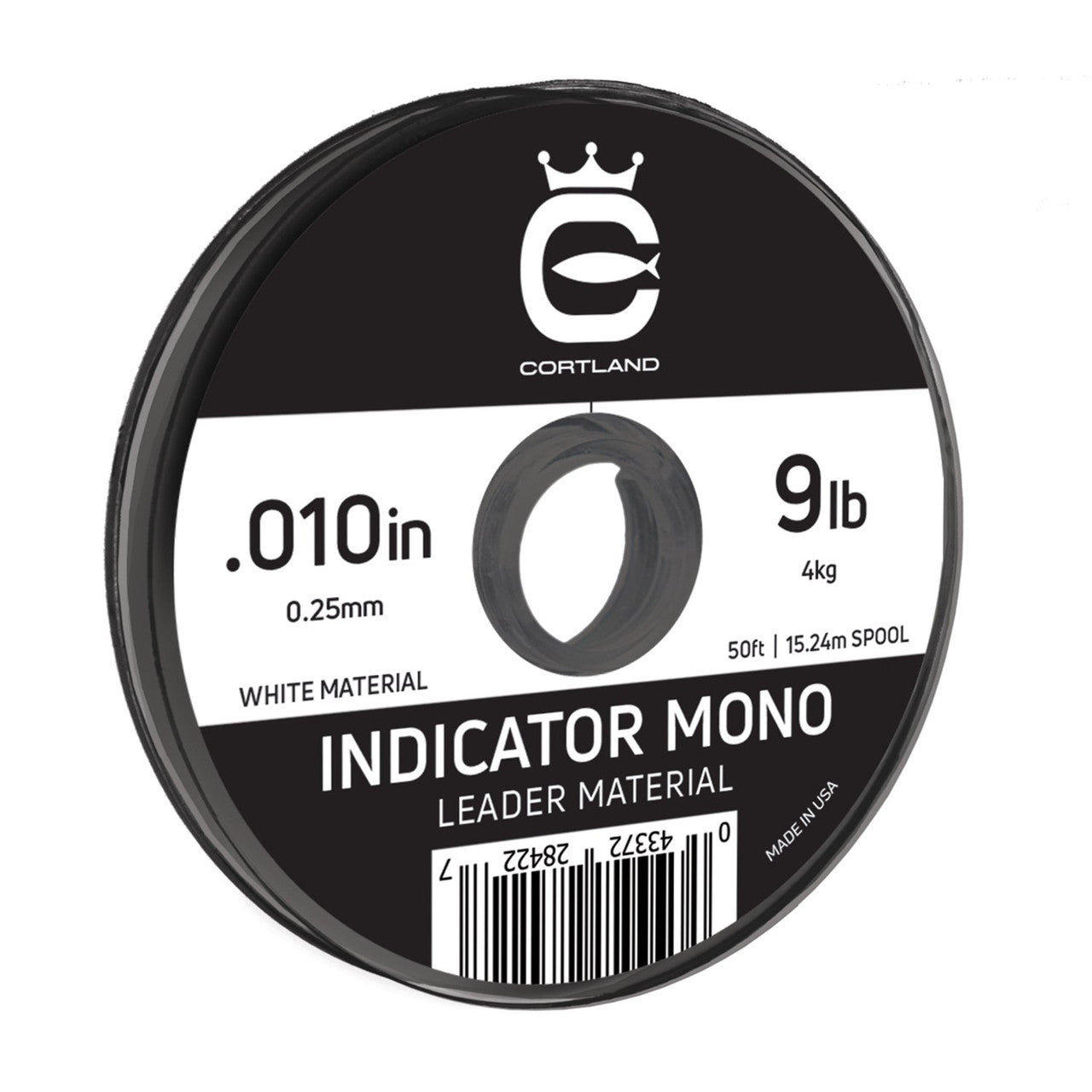 Cortland Indicator Mono Leader Material, .009, 8 Lb, White