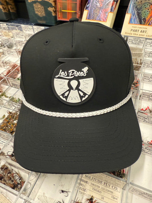 Los Pinos Hat - Black w/ White Rope