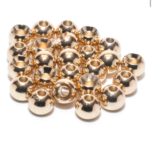 Tungsten Slotted Beads - Gold