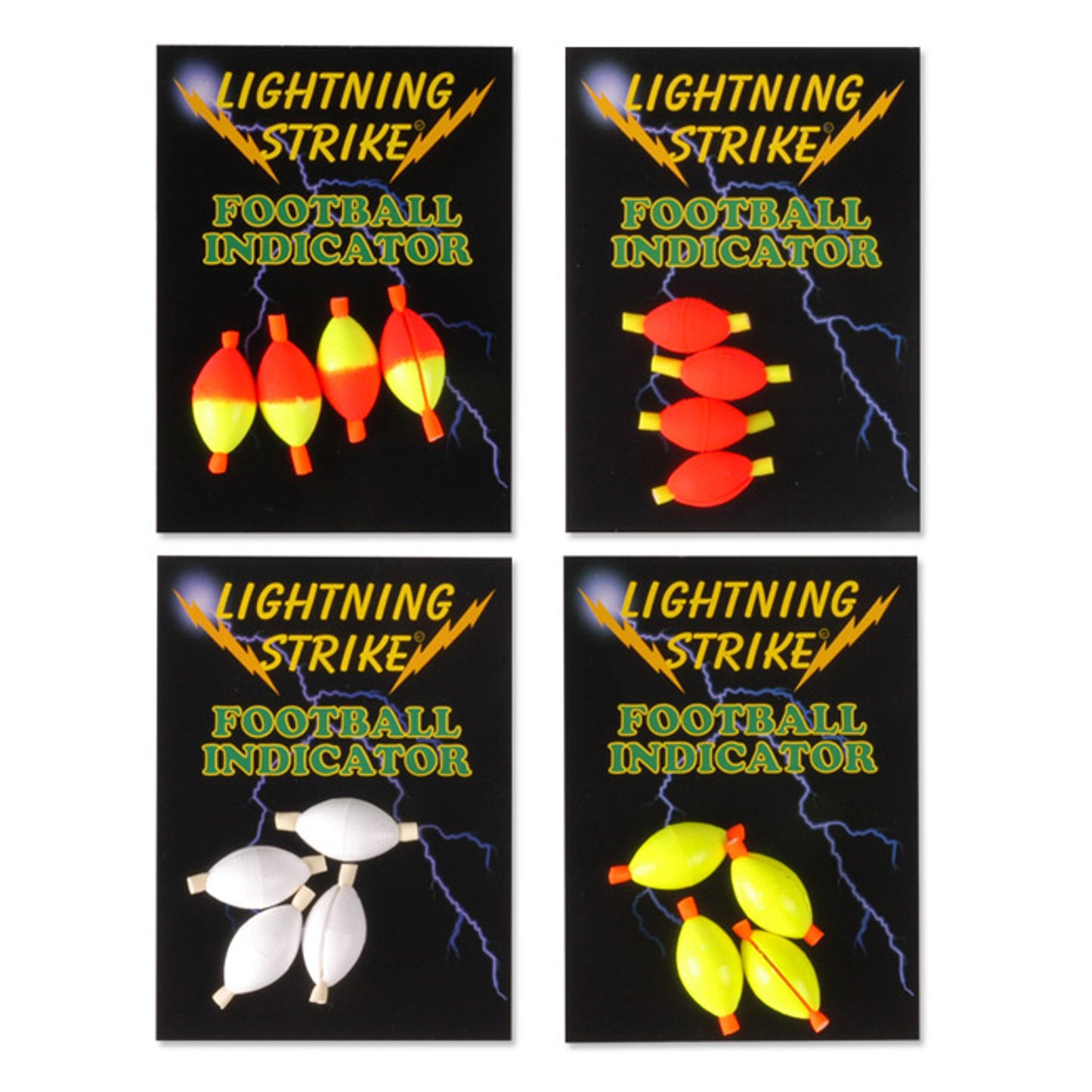 Lightning Strike Football Indicators with Gasket - SM White
