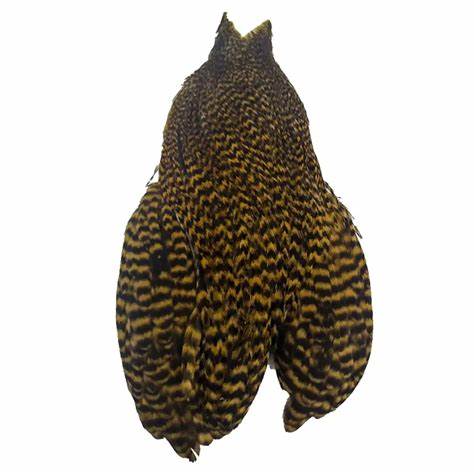 Whiting American Hen Cape - Grizzly Dyed Yellow