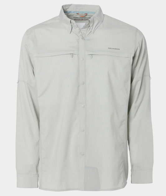 Grundens Bayamo Cooling LS Shirt - Overcast