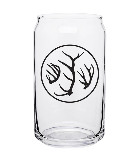 Tines and Points Beer Can Glass