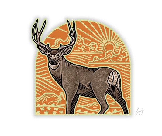 Mule Deer Arch Decal