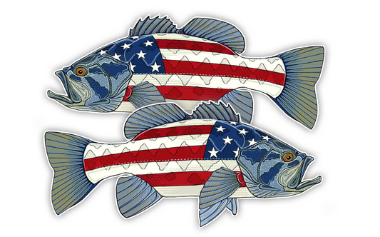 Oversized Fish Decals - USA Bass Decal