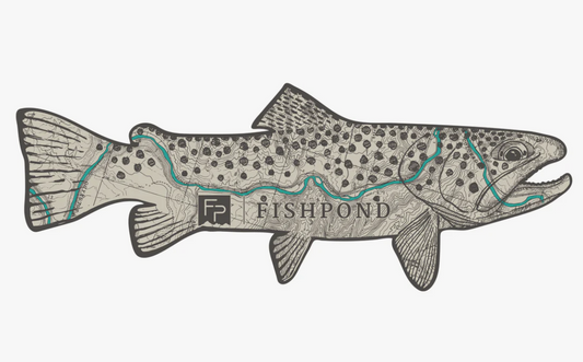 Topo Trout Sticker - 8”