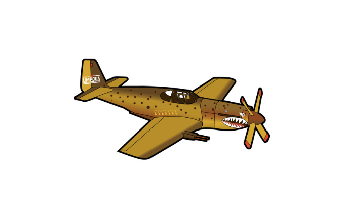 Umpqua Brown Bomber Sticker
