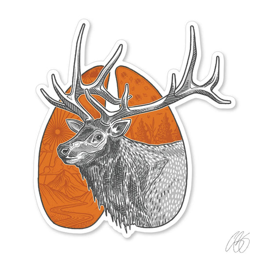 Elk Track Decal