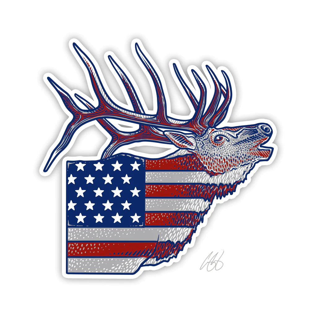 USA Elk Decal