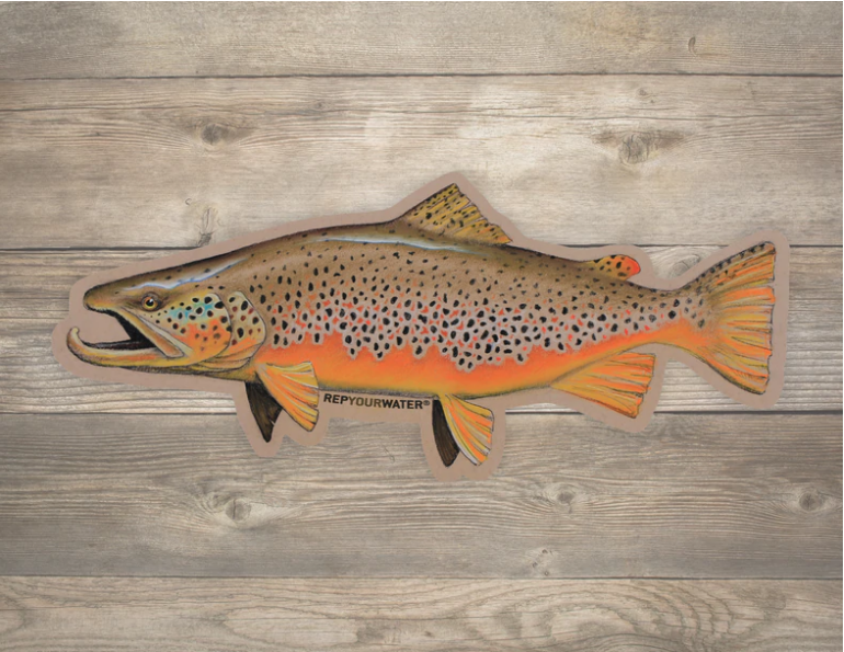 Rep Your Water Artist Reserve Big Dog Brown Sticker - Medium
