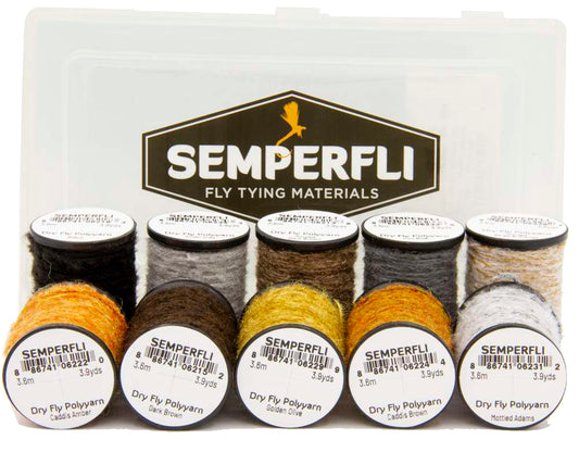 SemperFli Dry Fly Poly Yarn Caddis Collection