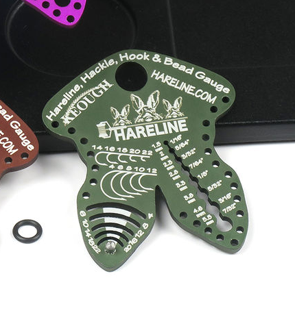 Hareline Hackle, Hook, & Bead Guage Anadized Olive #263