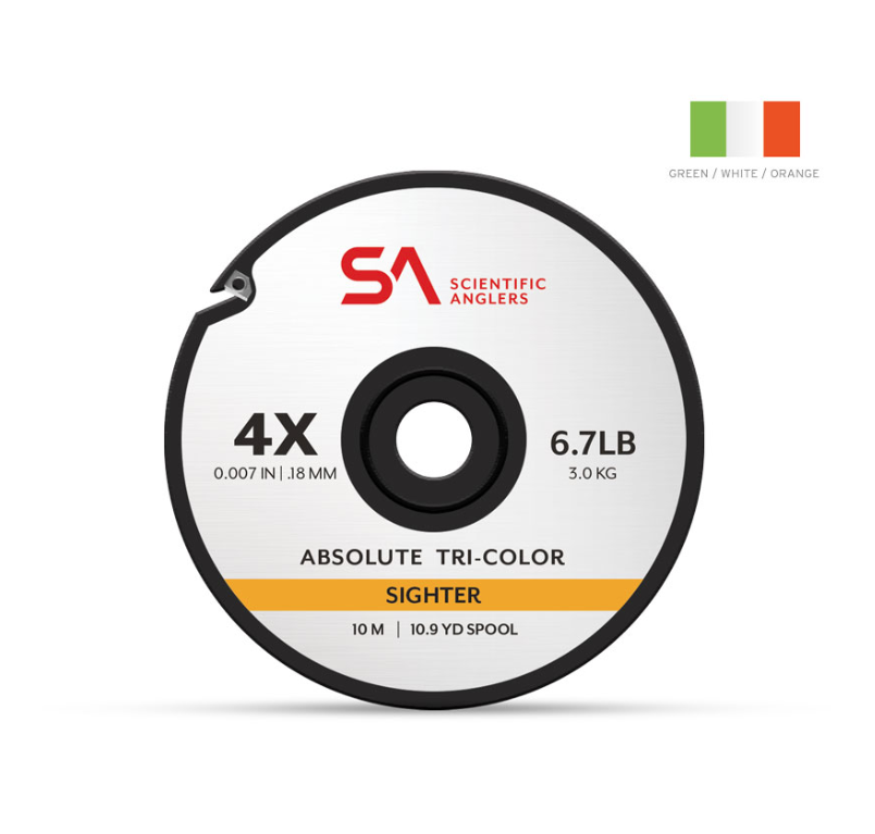 SA Absolute Tri-Color Sighter Tippet - 10M