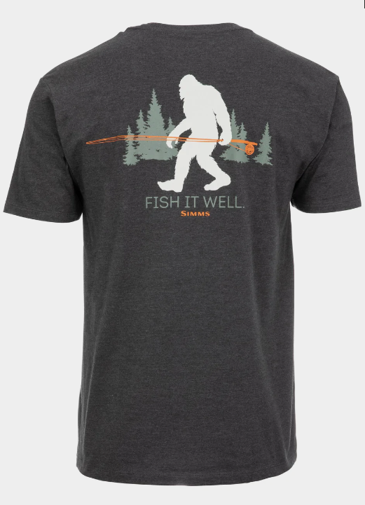 Simms M's Sasquatch T-shirt Charcoal - Heather
