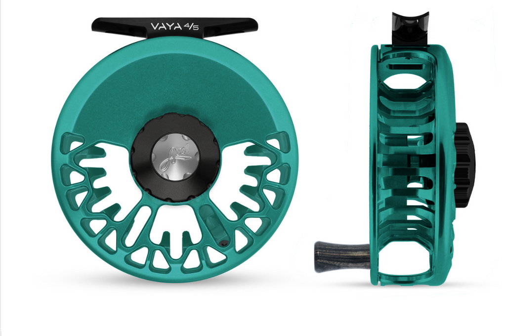 Abel Vaya 4/5 Fly Reel - Satin Teal w/ Black Drag Knob & Ebony Handle
