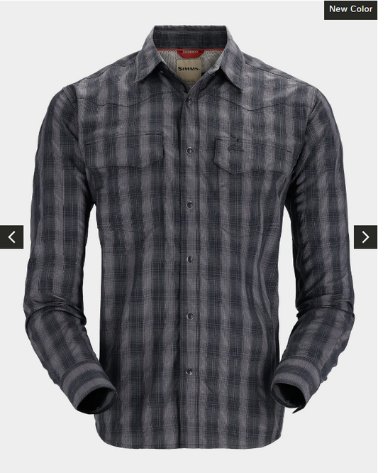 Simms M's Big Sky LS Shirt - Black