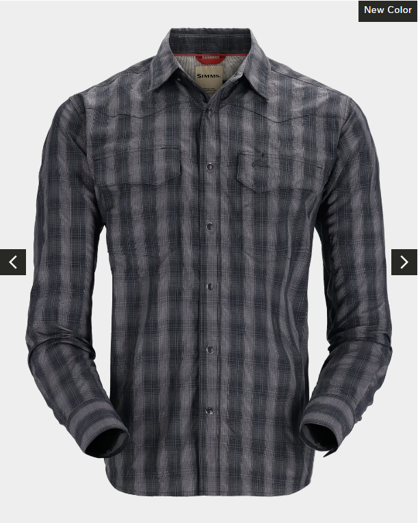Simms M's Big Sky LS Shirt - Black
