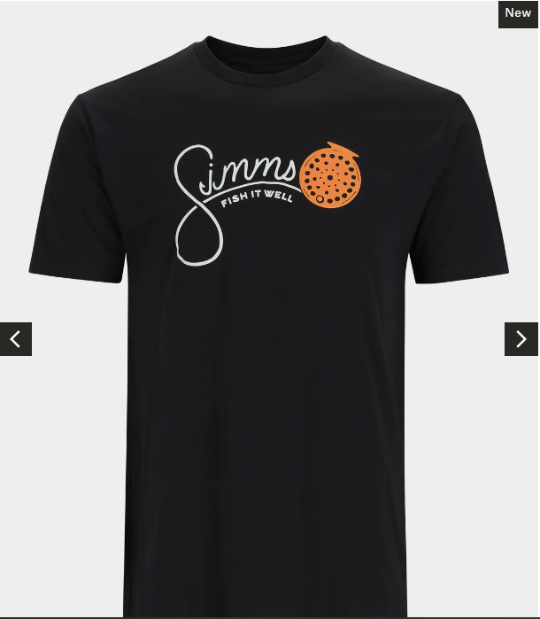 Simms M's Reel T-Shirt Black
