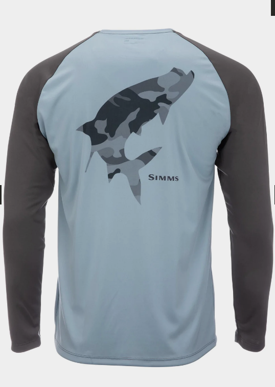 Simms M's Tech Tee Tarpon/Steel Blue/Steel
