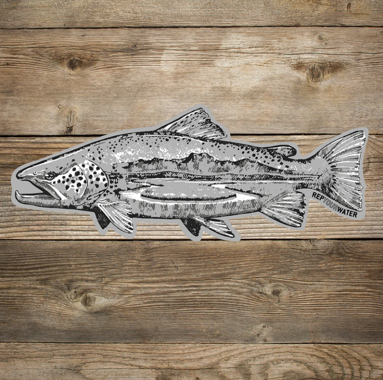 Rep Your Water Spring Creek Brown XL Sticker

