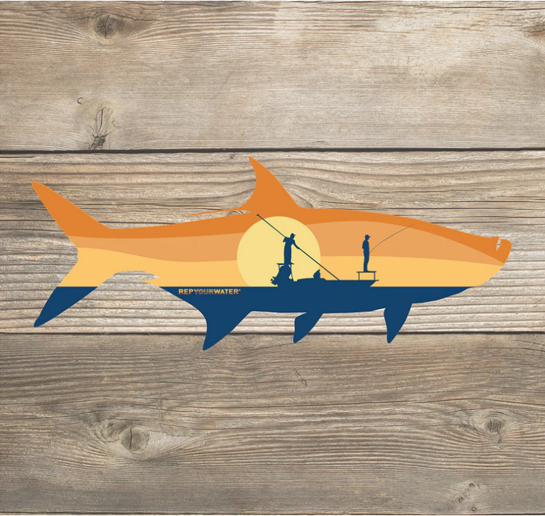 Rep Your Water Tarpon Sunrise Sticker
