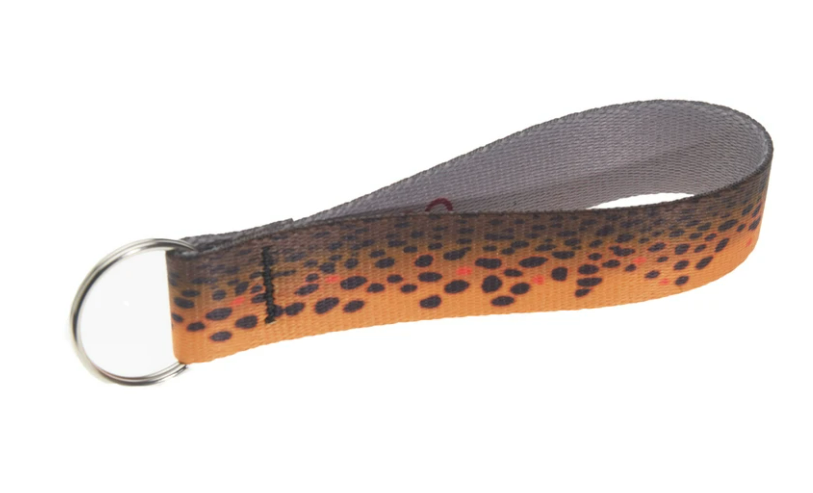 Rep Your Water Brown Trout Skin Key Fob
