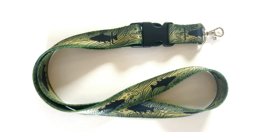 Rep Your Water Topo Trout Lanyard